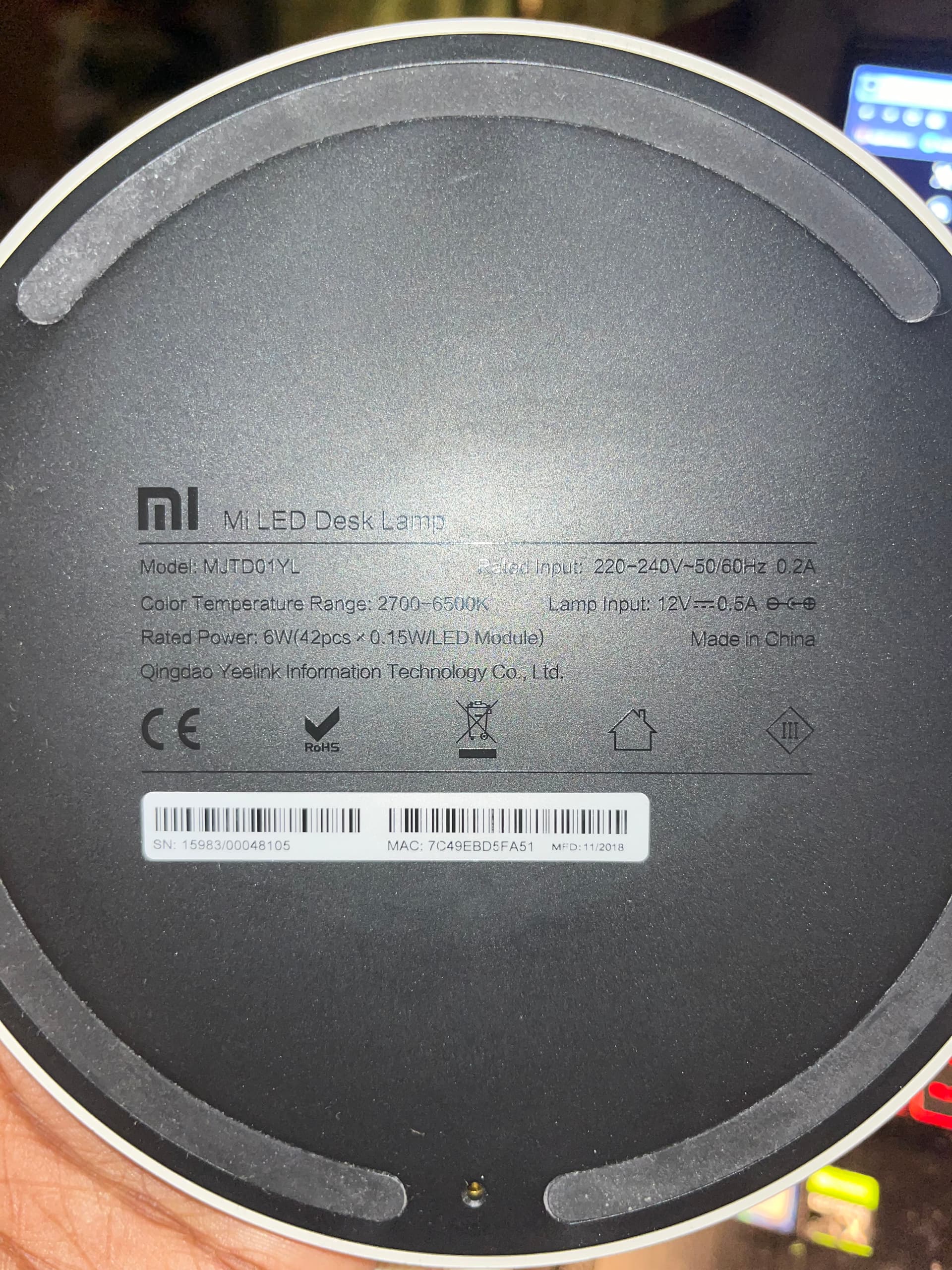 Mi Smart LED Desk Lamp 1S EU Mijia Smart LED Desk Lamp
