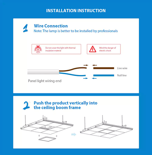 Installing led panel deals lights